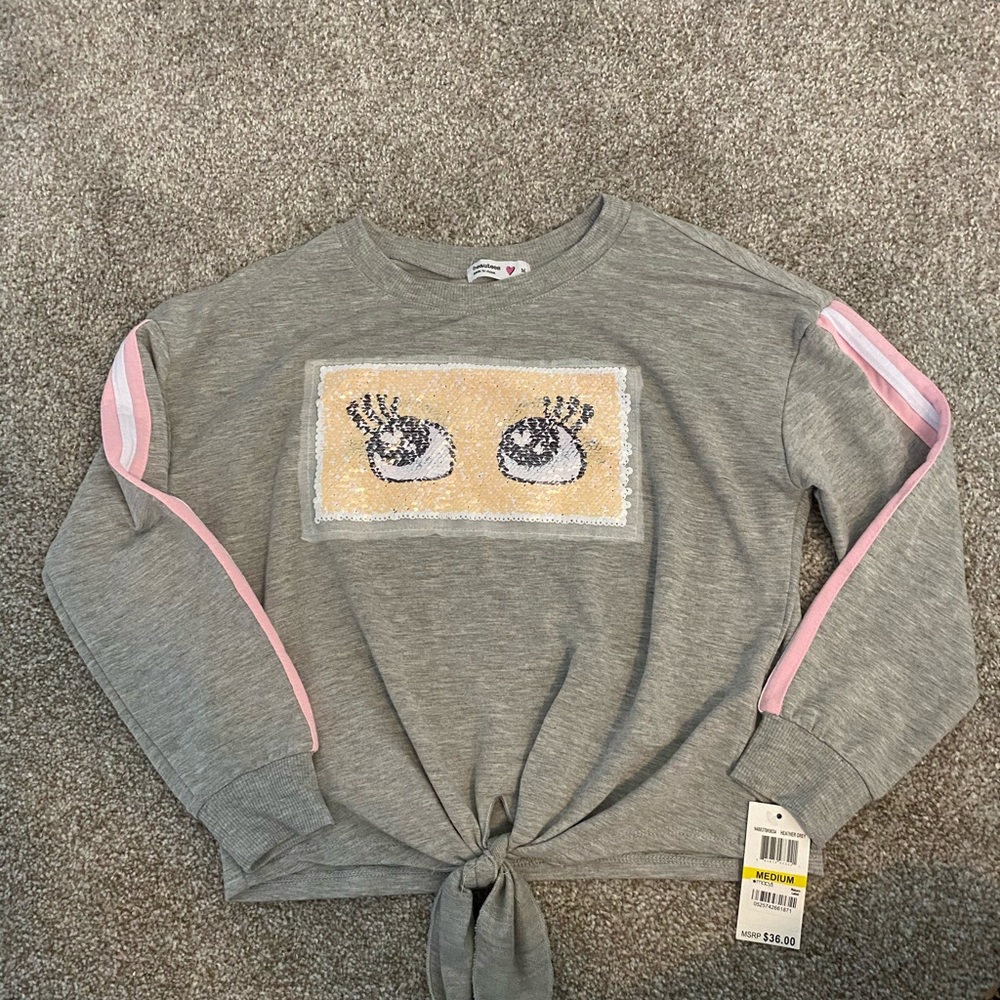 Beautees youth crop top sweatshirt